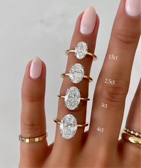 Anel Solitário Moissanite Oval