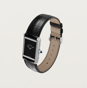 Relógio Cart Tank Silver Black Band