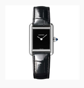 Relógio Cart Tank Silver Black Band