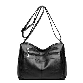 Bolsa feminina de couro mensageiro