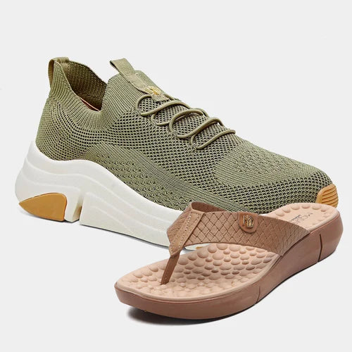 Tênis Ortopédico + Chinelo Massageador [Mega Oferta]